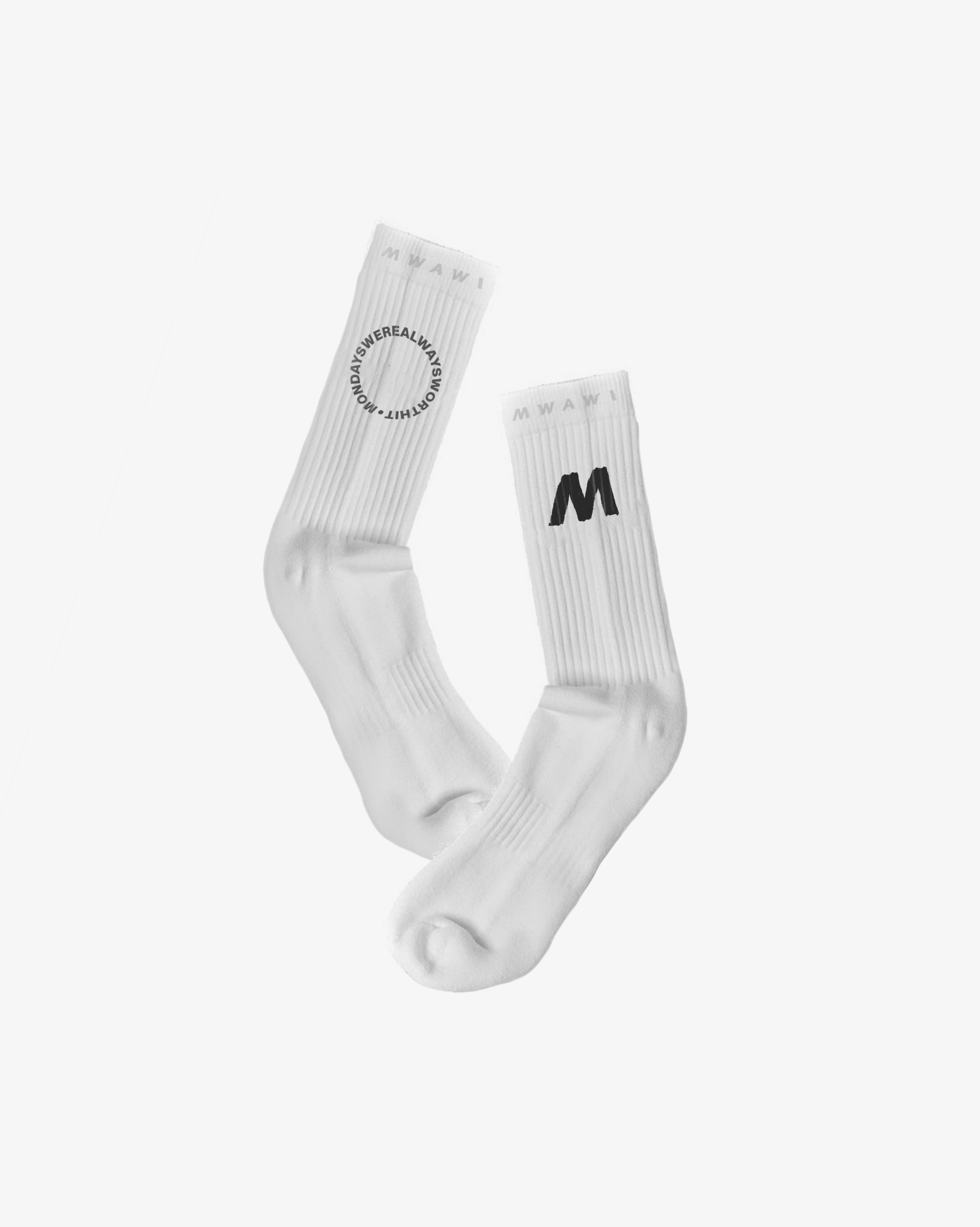 WHITE LONG PERFORMANCE SOCKS